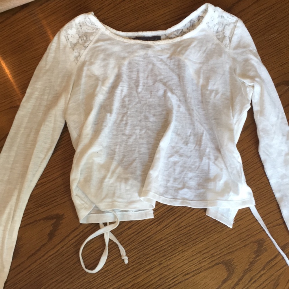 Pac sun long sleeve open back crop